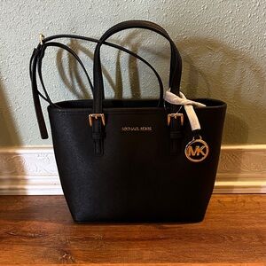 Michael Kors Crossbody Tote with Gold Accents